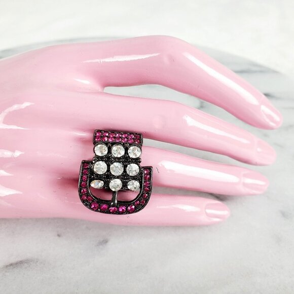 Crystal Buckle Stretch‎ Ring - Picture 3 of 10